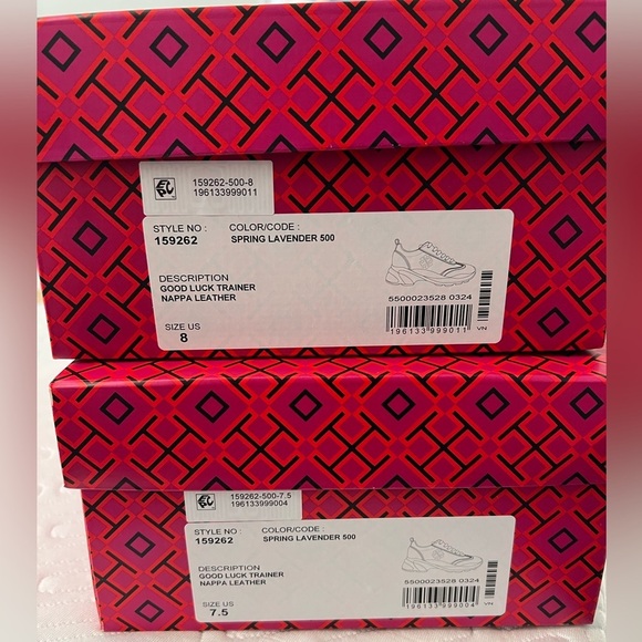 NIB Tory Burch Good Luck Trainer Spring Lavender - size 7.5 - Picture 8 of 10